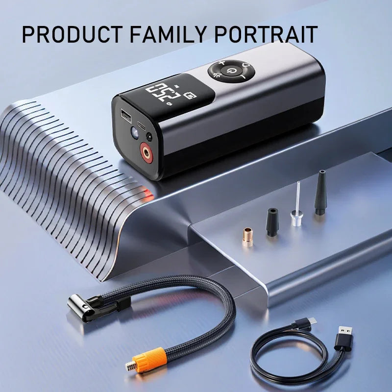 Compact Portable Car Tire Inflator Pump