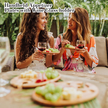 Wine and Cheese Serving Plate Set