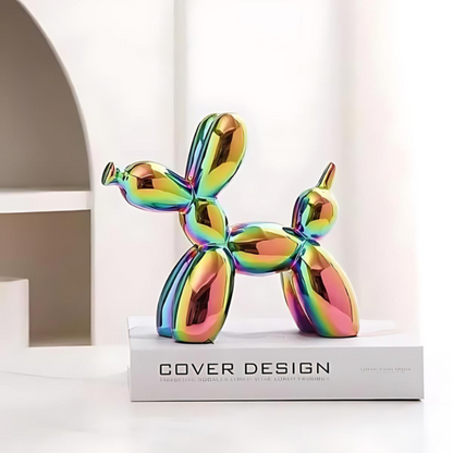 Colorful Ceramic Dog Figurine Decoration