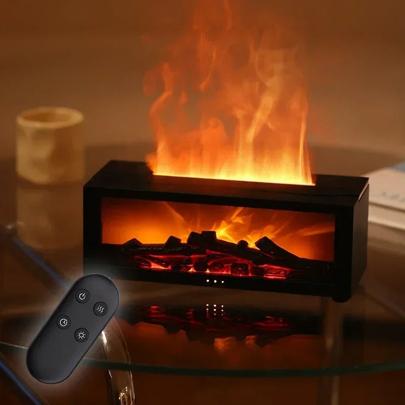 Colorful LED Flame Electric Fireplace Aroma Diffuser