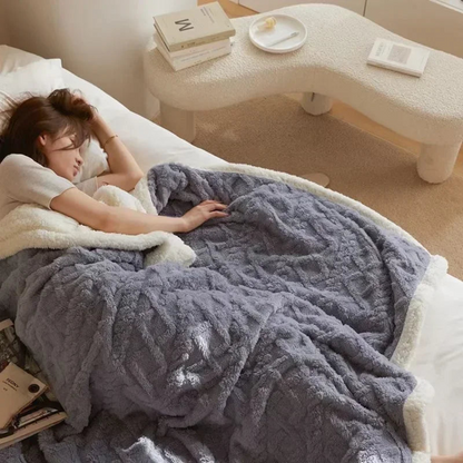 Plush Cozy Fleece Throw Blanket for Bed and Couch