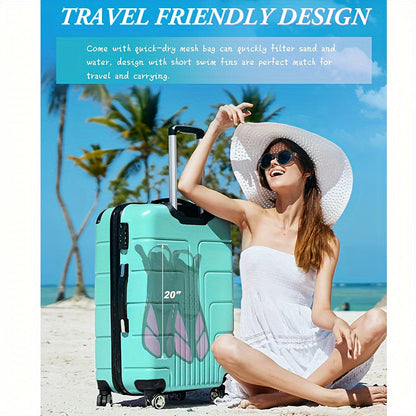 Compact Travel Snorkel Fins for Men & Women