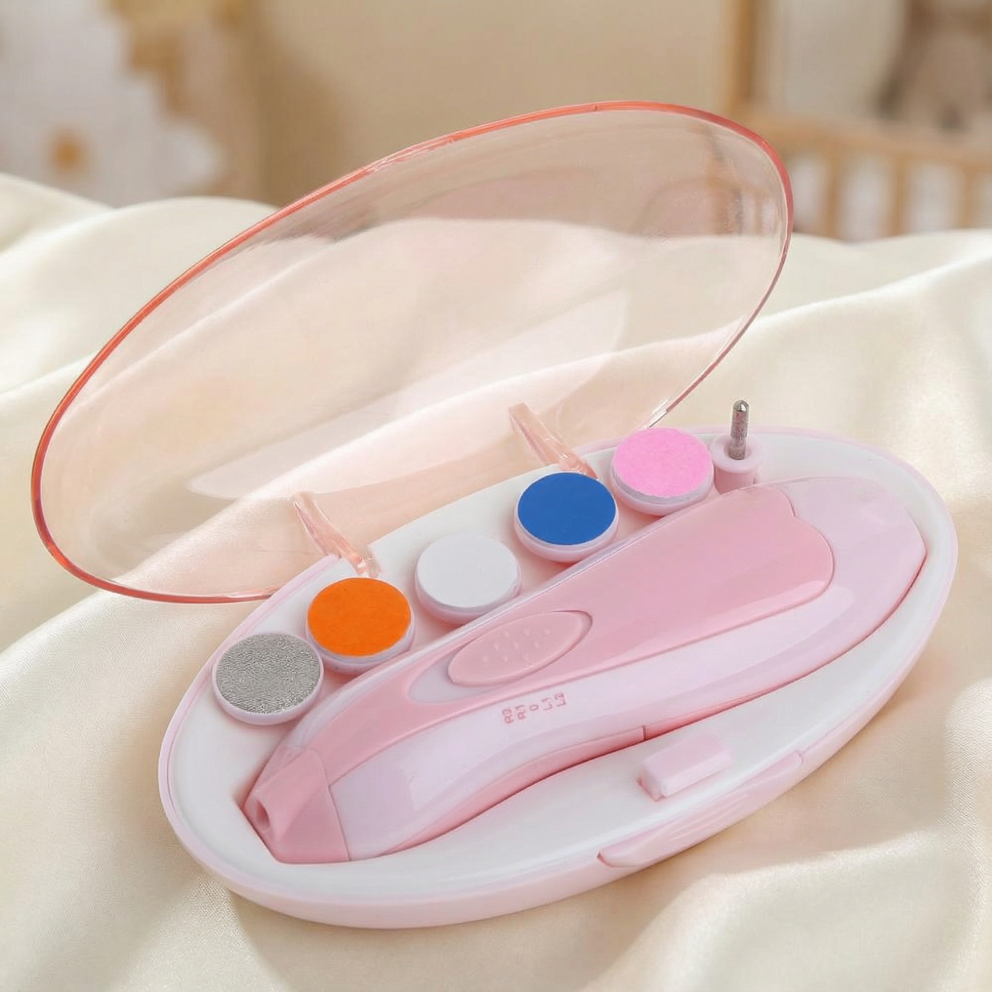 Gentle baby nail trimmer with 6 grinding heads