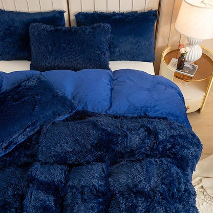 Cozy Fleece Duvet Cover Set with Zipper