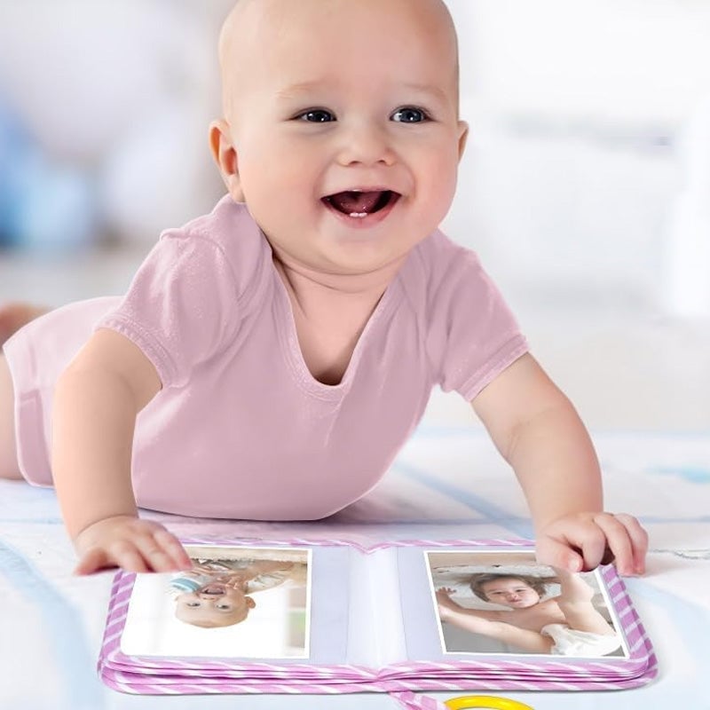 Baby First Photo Album with Shatterproof Mirror