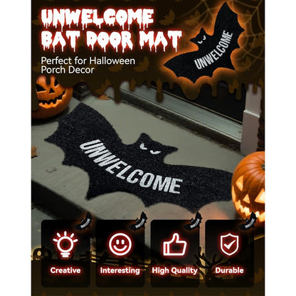 Scary Halloween Bat Welcome Mat - Yeezlab