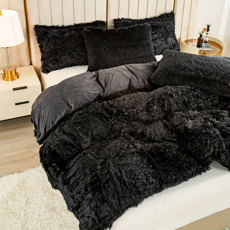 Cozy Fleece Duvet Cover Set with Zipper