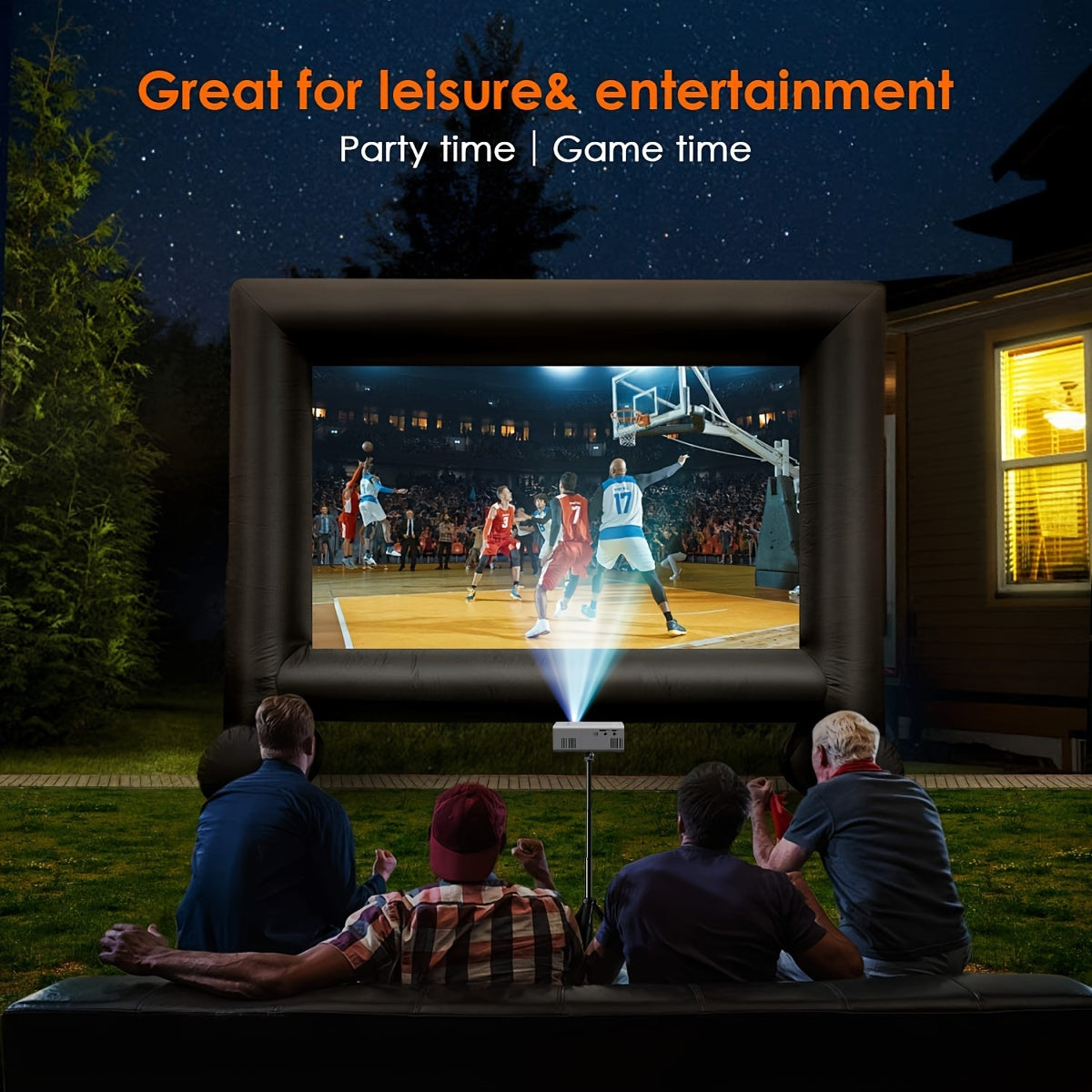 Mini LED Projector 3000 Lumens – Portable HD Home Cinema Projector with HDMI and USB