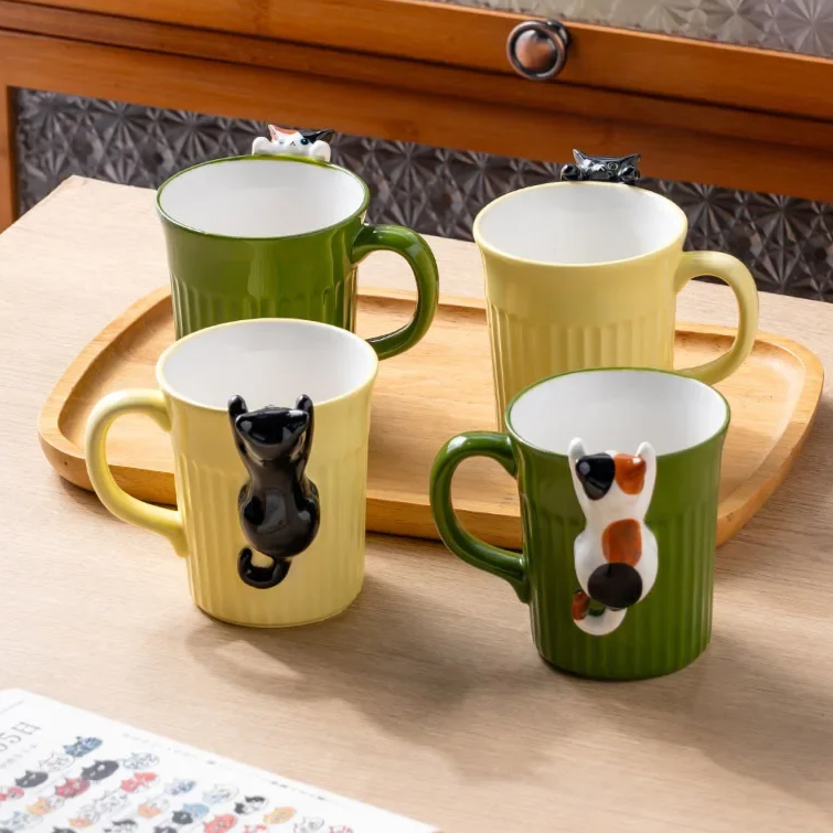 Funny Cat Shaped Coffee Mug