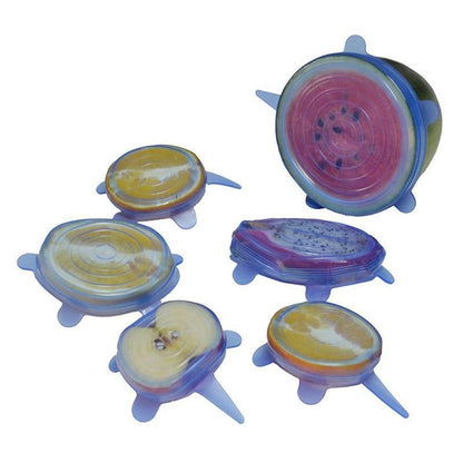 Flexible Silicone Bowl Covers 6 Pack Universal Fit Lids