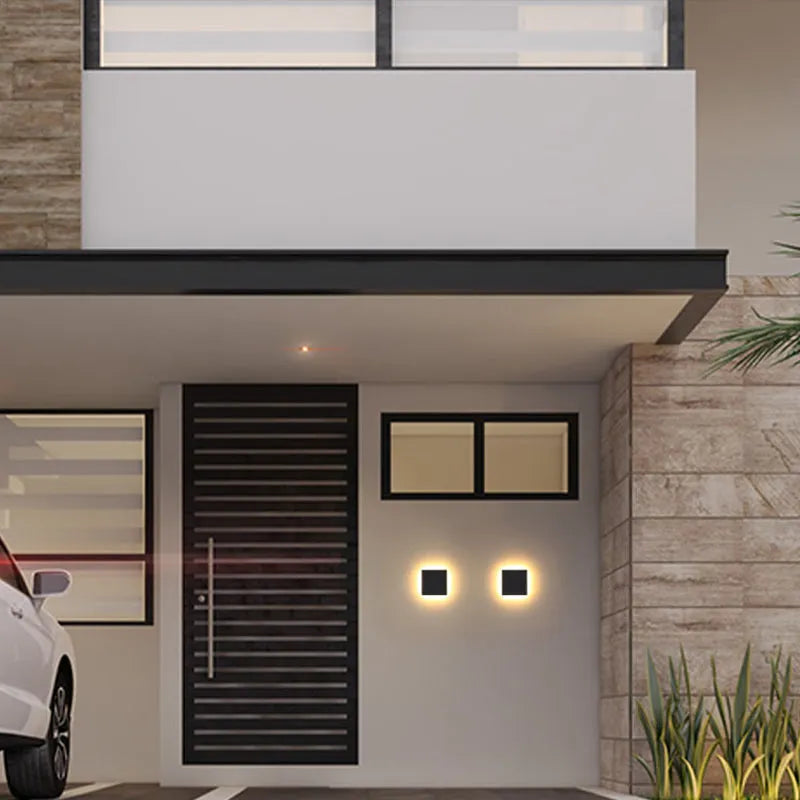 Sleek Outdoor LED Wall Light Metal Finish