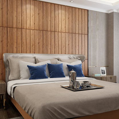 Contemporary Wooden Wall Panels Ceiling Planks Set of 6