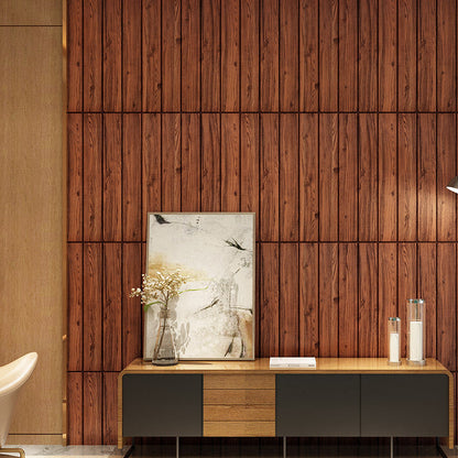 Contemporary Wooden Wall Panels Ceiling Planks Set of 6