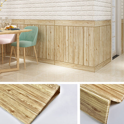 Contemporary Wooden Wall Panels Ceiling Planks Set of 6