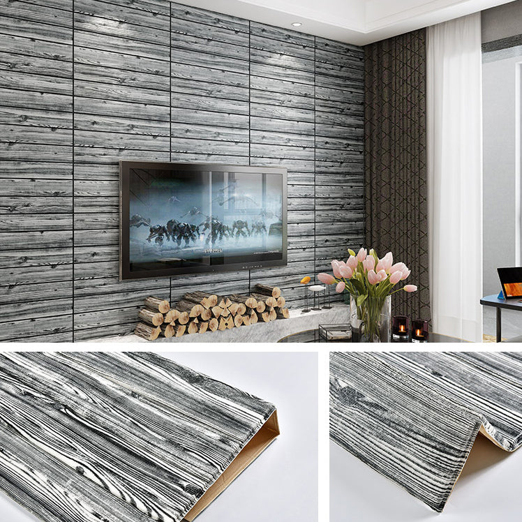 Contemporary Wooden Wall Panels Ceiling Planks Set of 6