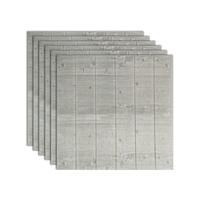 Contemporary Wooden Wall Panels Ceiling Planks Set of 6