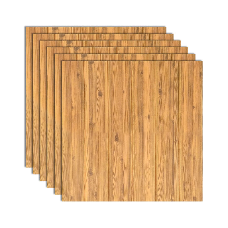 Contemporary Wooden Wall Panels Ceiling Planks Set of 6