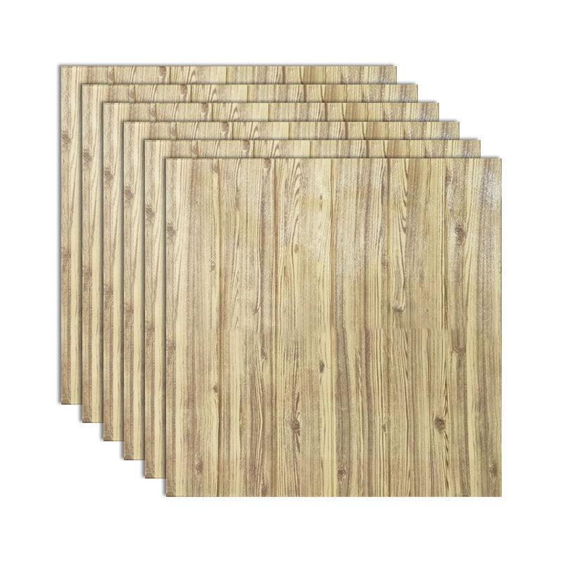 Contemporary Wooden Wall Panels Ceiling Planks Set of 6