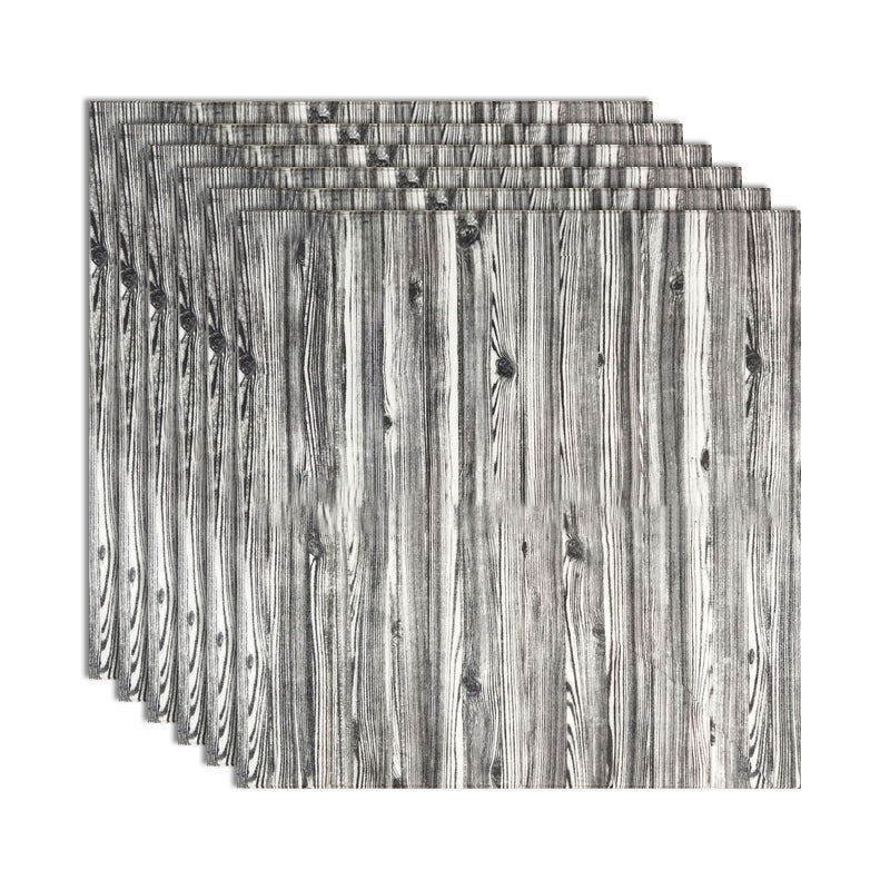 Contemporary Wooden Wall Panels Ceiling Planks Set of 6