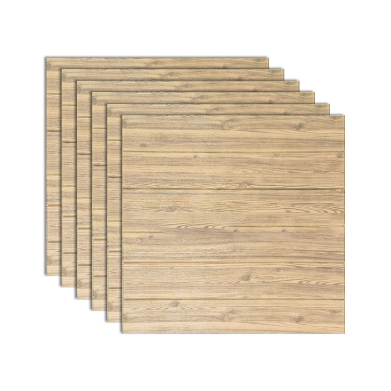 Contemporary Wooden Wall Panels Ceiling Planks Set of 6