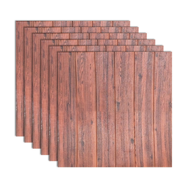 Contemporary Wooden Wall Panels Ceiling Planks Set of 6