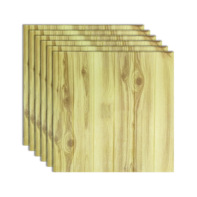 Contemporary Wooden Wall Panels Ceiling Planks Set of 6