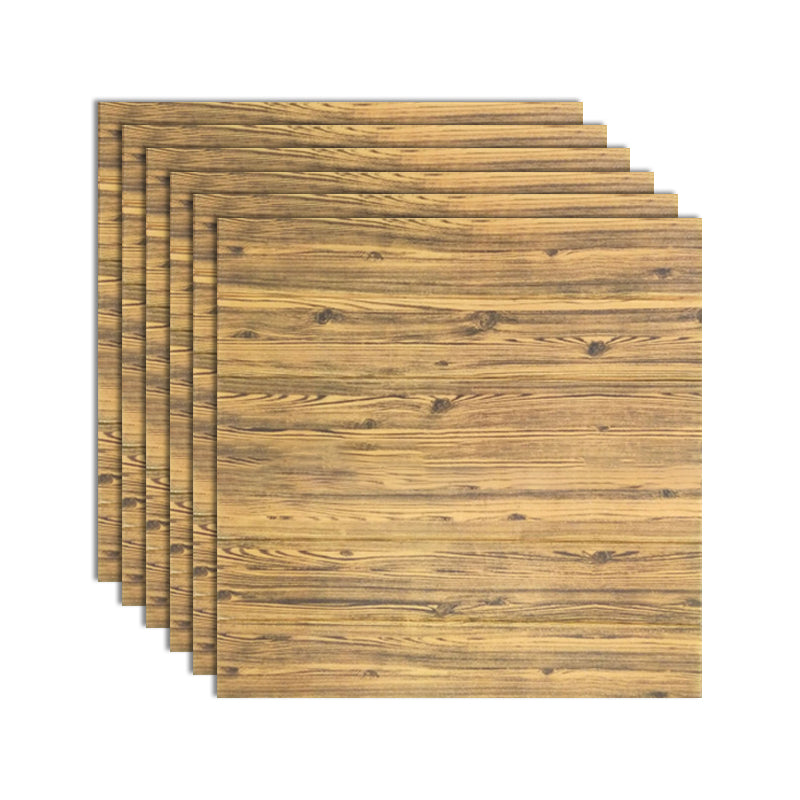 Contemporary Wooden Wall Panels Ceiling Planks Set of 6