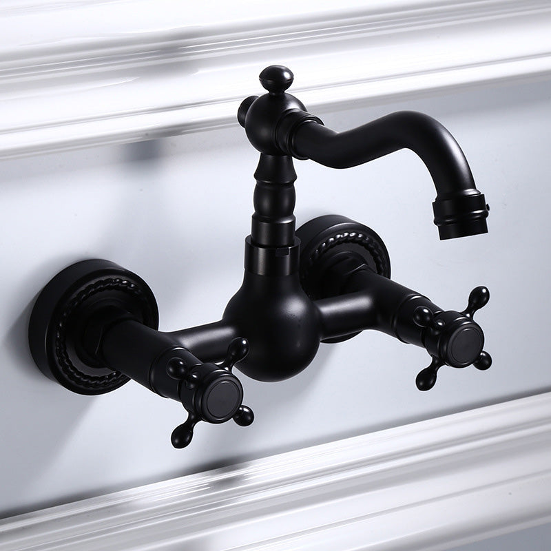 Classic Black Mount Bathroom Sink Faucet