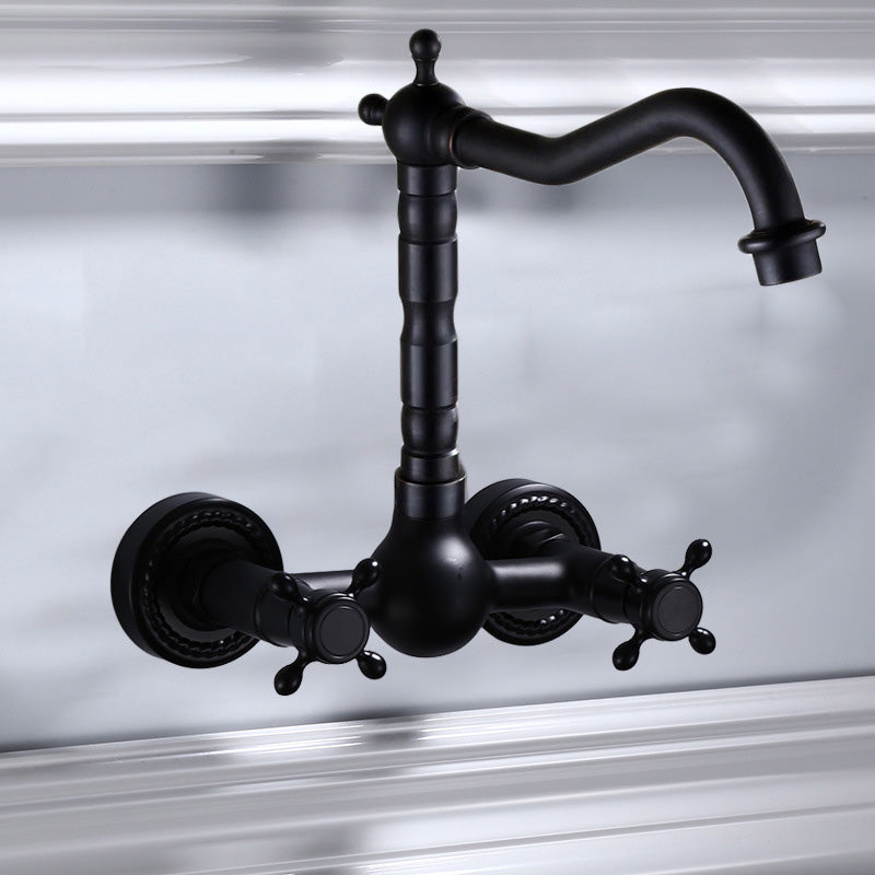 Classic Black Mount Bathroom Sink Faucet