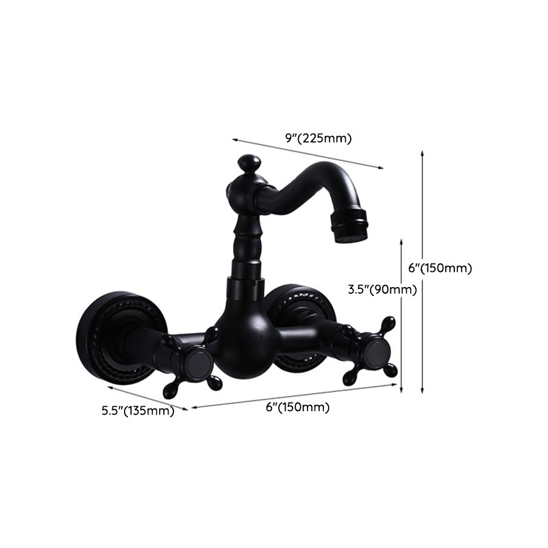 Classic Black Mount Bathroom Sink Faucet