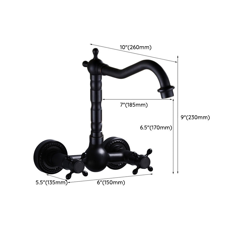 Classic Black Mount Bathroom Sink Faucet