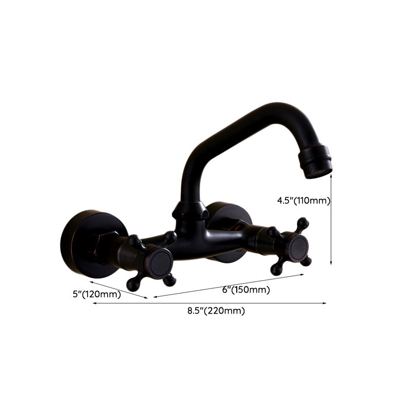 Classic Black Mount Bathroom Sink Faucet
