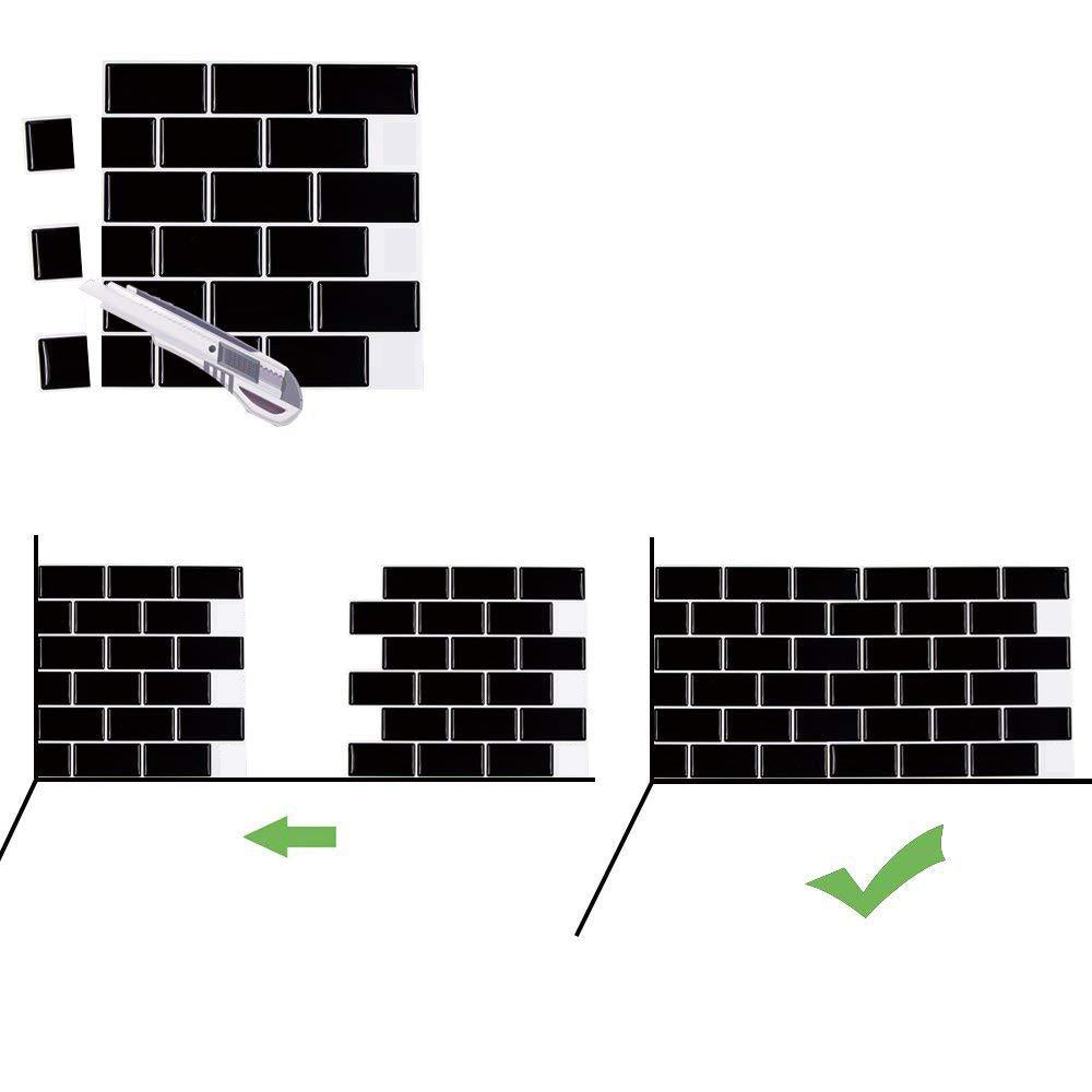 Easy Stick PVC Wall Tiles for Bathroom and Kitchen