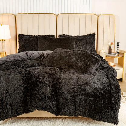 Cozy Fleece Duvet Cover Set with Zipper