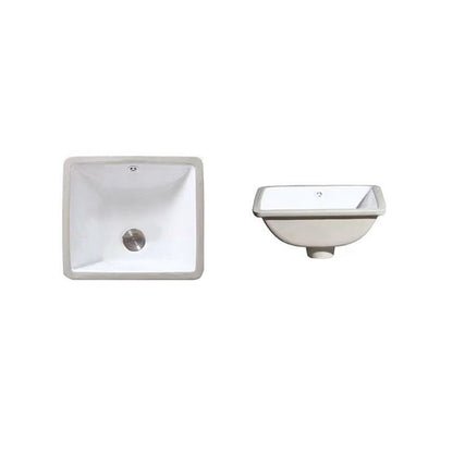 Contemporary Undermount Oval Ceramic Sink with Drain