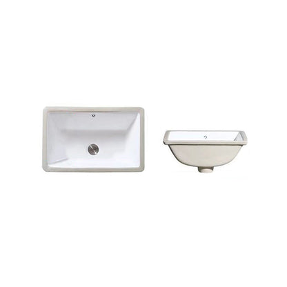 Contemporary Undermount Oval Ceramic Sink with Drain