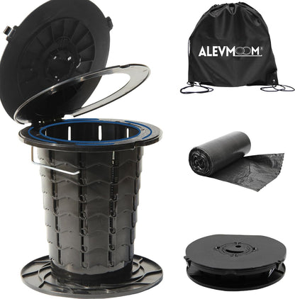Compact Camping Toilet with Adjustable Height