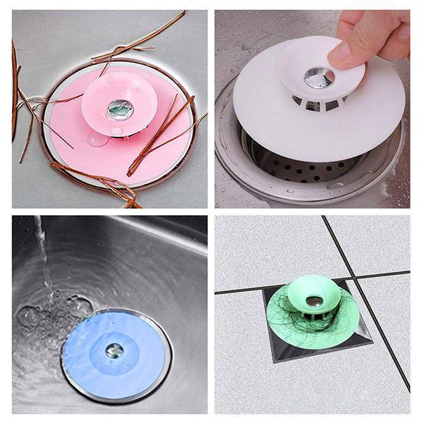 Bathroom Sink Drain Stopper With Hair Catcher