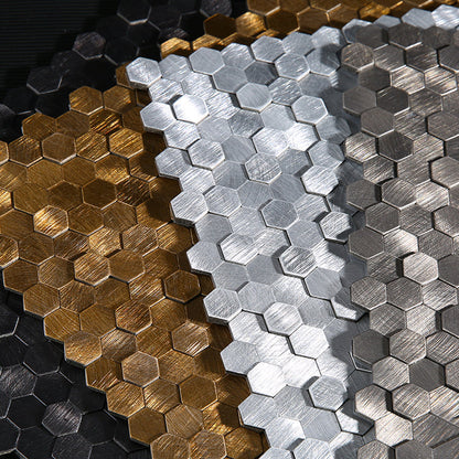 Easy Stick Hexagon Mosaic Wall Tiles Waterproof
