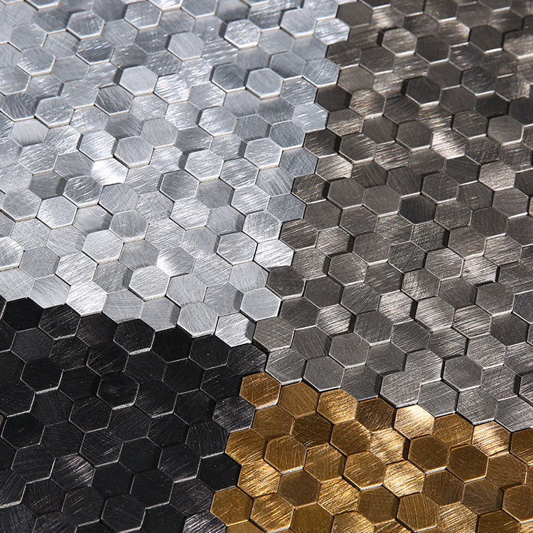 Easy Stick Hexagon Mosaic Wall Tiles Waterproof