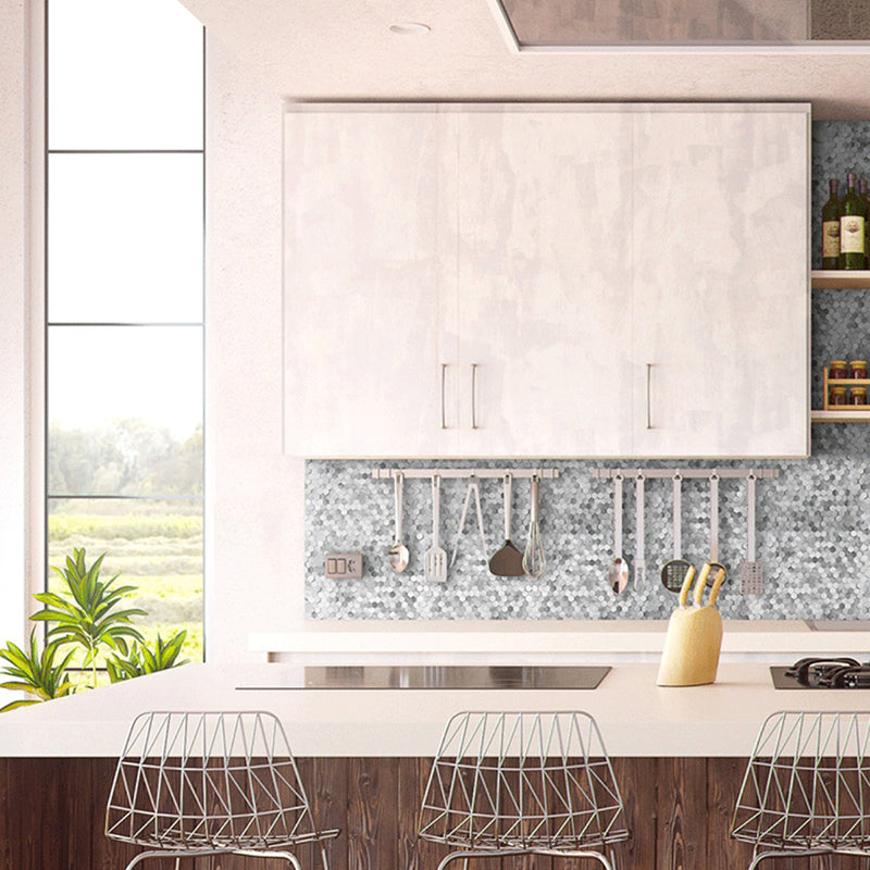 Easy Stick Hexagon Mosaic Wall Tiles Waterproof