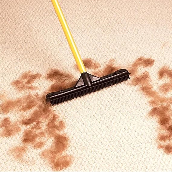 Gentle Pet Hair Removal Brush with Natural Rubber