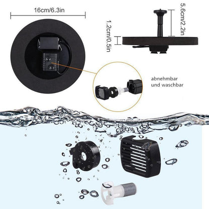 Solar Powered Fountain Pump for Garden or Pond Decoration