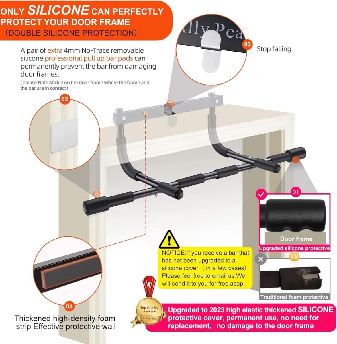 Strong Doorway Pull Up Bar with 200kg Weight Limit