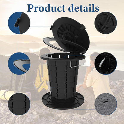 Compact Camping Toilet with Adjustable Height