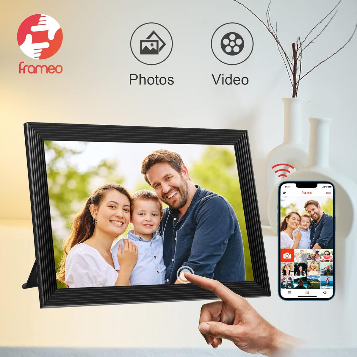 Clear Digital Picture Frame with Video and Camera