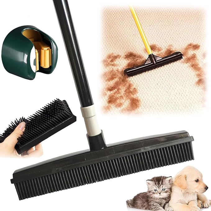 Gentle Pet Hair Removal Brush with Natural Rubber