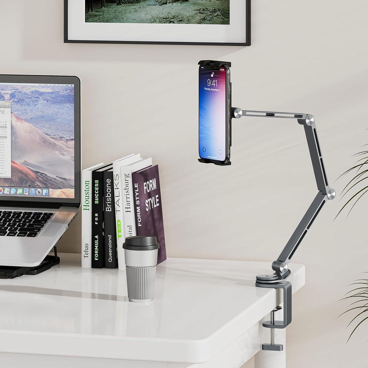 Portable Folding Tablet Holder with 360 Degree Rotation