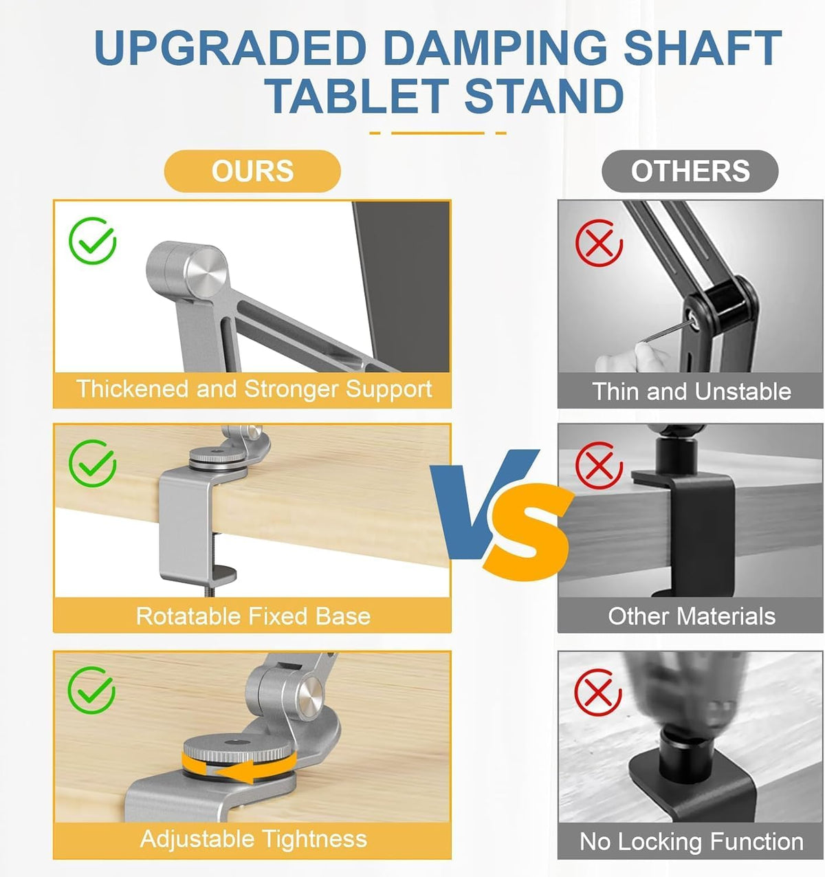Portable Folding Tablet Holder with 360 Degree Rotation
