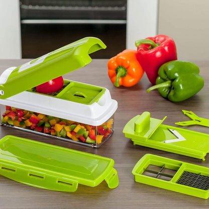 Easy Use 12-in-1 Veggie Chopper with Safety Guard
